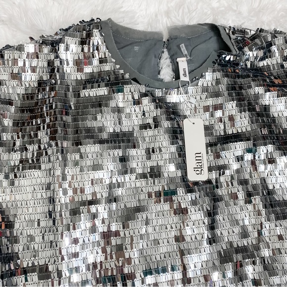 Nanamacs silver sequin matching set - Picture 3 of 7